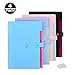 Expanding File Folder 5 Pockets A4 Letter Size Expandable File Folder (4packs) with Snap Closure Perfect for Shool and Office Document Organization