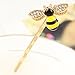 yueton Pack of 4 Women Honeybee Metal Hairpin Bee Crystal Hair Side Clip Barrette Bobby Pin Hairpin Hair Accessories