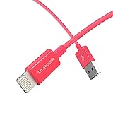 RAVPower Lightning Cable Apple MFi Certified 3ft 0.9m Lightning to USB Cable for iPhone 6S 6 Plus 6 5S 5C 5 iPad Air mini iPad 4th gen iPod touch 5th gen and iPod nano 7th gen (Pink)