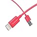 RAVPower Lightning Cable Apple MFi Certified 3ft 0.9m Lightning to USB Cable for iPhone 6S 6 Plus 6 5S 5C 5 iPad Air mini iPad 4th gen iPod touch 5th gen and iPod nano 7th gen (Pink)