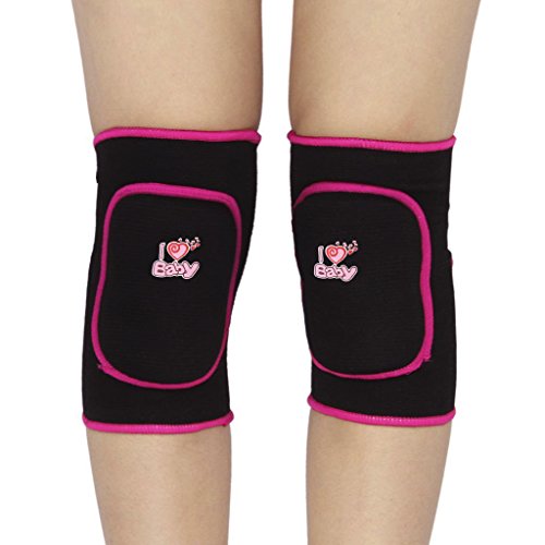 BYP Kids Knee Pads Sponge Pad with Hole for Sports Skate Skateboarding Dance Basketball (black(with hole), S) - Thumbnail 2
