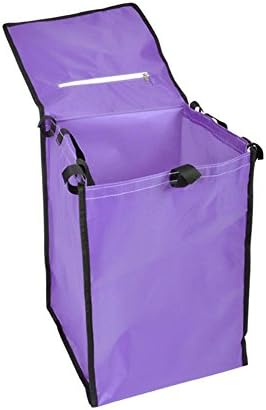LUCKYYAN 2 pieces Dry-Wet Dual-purpose Portable Shopping Bags,Eco Bag, Waterproof Oxford Fabric Folding Bag,Removable Cleaning, for Shopping Cart , purple