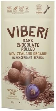 ViBERi - New Zealand Organic Blackcurrant Berries - Dark Chocolate Rolled