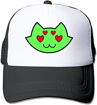 MZONE Adjustable Mesh Visor Cap Homestuck Anime Cat Heart Basketball Caps Hat Black