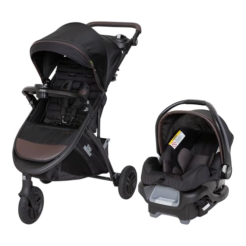Baby Trend Tango Pro Baby Stroller with Ally 35 Infant Car Seat, Adjustable Canopy, Storage Basket & Cup Holders, Uptown Brown – Lightweight & Foldable Travel System for Toddlers & Infants