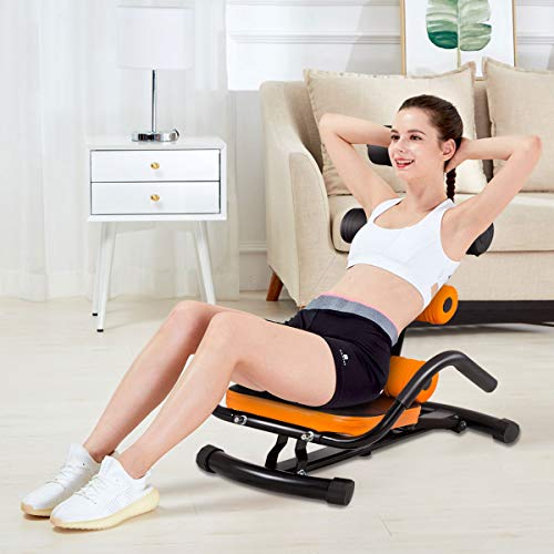 GYMAX Abdominal Twister Trainer, Incline Ab Rocket Exerciser Height