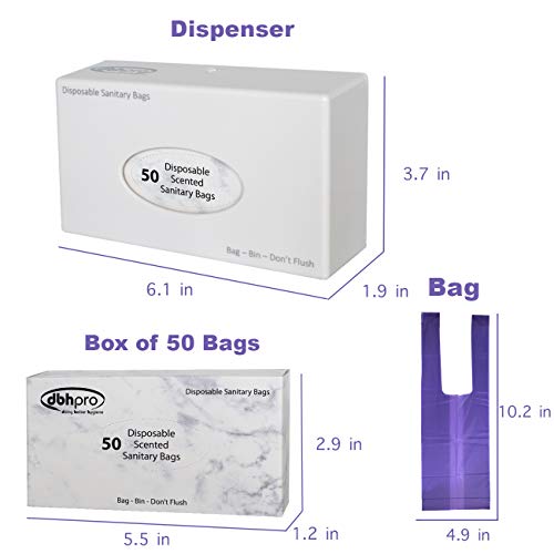 Sanitary Napkin Disposal Bags with Dispenser Feminine Hygiene