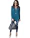 Yuandy Women's Casual V Neck Chiffon Blouses Long Sleeve Loose Tops Shirt