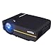 Meyoung Mini Portable LED LCD Projector, Full HD 1080P Supported, Black, Compatible with PC, Mac, TV, DVD, iPad, SD, AV, HDMI, Home Theater & Outdoor Projector Gifts for Kids