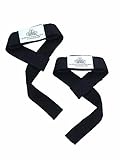 Bear Grips: Neoprene Padded Lifting Straps, Non-Slip, Extra Grip, 5mm Padded Wrist Straps for Dead Lifts, Weight Lifting, Powerlifting (Colors: Black & Pink, one-Size, Pairs: Two Straps per Pack)