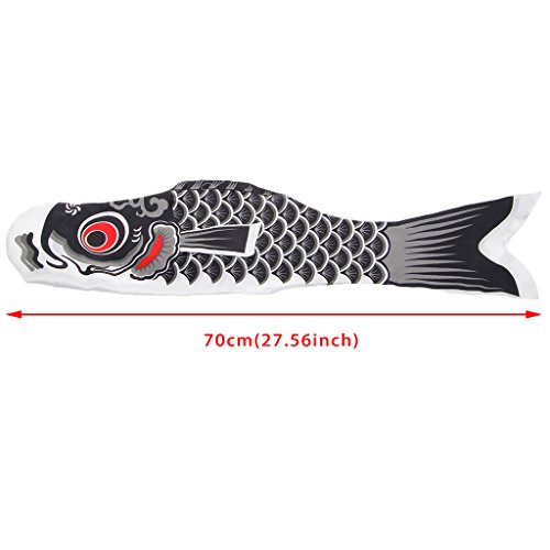70cm Koi Nobori Carp Wind Socks Koinobori Colorful Fish Flag Hanging Wall Decor - Thumbnail 2