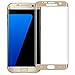 Galaxy S7 Edge Screen Protector, 3D Curved Full Coverage 9H Hardness Glass Film Tempered Free Bubble Anti Scratch Ultra Clear HD Screen Cover for Samsung S7 Edge -Lifetime Replacement (Gold)