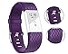 iGK Replacement Bands Compatible For Fitbit Charge 2 Bands, Adjustable Replacement Bands with Metal Clasp Compatible For Fitbit Charge 2 Wristbands Special Edition Plum Large