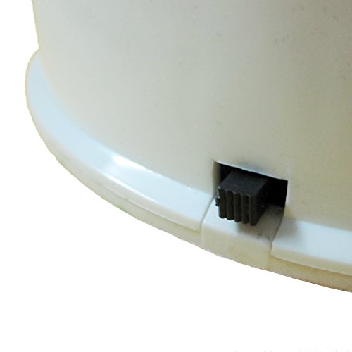 Leadleds 8 Inches White Base Black Velvet Top Motorized 360 Degree Rotating Display Stand