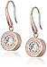 Michael Kors Logo Rose Gold-Tone and Crystal Drop Earrings