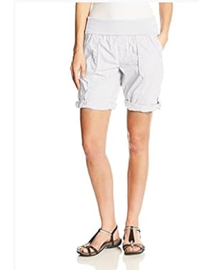 Calvin Klein Performance Women's Rollover Waist Cargo Short, White, X-Large