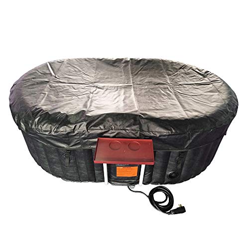 ALEKO Oval Inflatable High Powered Bubble Jetted Hot Tub Spa with