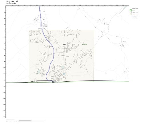 Nogales Zip Code Map Zip Code Wall Map Of Nogales, Az Zip Code Map Laminated: Amazon.com: Office  Products