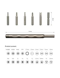 E.Durable Pro Bit Driver Kit, Precision Electronics Multi Tool Scredriver Set, Safe Safe Tool, con pinzas ESD, spudger de metal de doble extremo portátil, barra de palanca de plástico, etc.