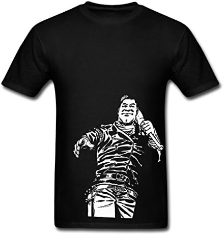 MingSe Funny Cotton Men's Negan Himself T-Shirts Black XXL