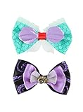Disney The Little Mermaid Ariel & Ursula Hair Bow 2 Pack