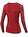 NELEUS Women's 3 Pack Dry Fit Athletic Compression Long Sleeve T Shirt,Blue,Red,Green,Medium