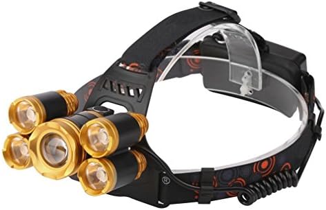 Xusun 5x XM-L T6 LED Rechargeable 18650 USB Headlamp Head Light Zoomable