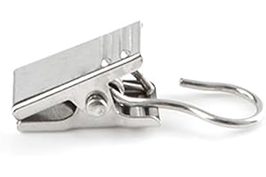 Pack of 10 Shower Curtain Clip Hooks Rings Reusable Organising Removable Fashion