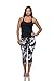 Aros Women's Printed Camouflage Pattern Regular and Plus Size Capri Leggings Pants