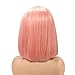 Smartinnov 13x4 HD Lace Front Bob Wigs, Pink Human Hair 8inch Bob Pre Plucked Glueless Short Cut 180% Density HD Transparent Lace Frontal Bleached Knots Pink Bob Wigs Brazilian Virgin Hair for Women