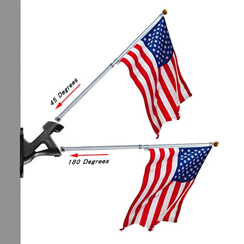 Geek Cheers 304 Stainless Steel Flag Pole Holder, Heavy Duty Flag Pole