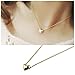 Bestpriceam Simple Smooth Small Heart 18K Rose Gold Pated Pendant Necklace Jewelry Wholesale