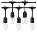 BRTLX Commercial Grade Outdoor Weatherproof S14 LED String Lights 48Ft with 15 Dropped Sockets 2W 15Pcs S14 LED Edison Filament Bulb Included for Patio Courtyard Porch Wedding primary