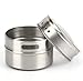 Bekith 6 Pack Stainless Steel Magnetic Multi-Purpose Spice Storage Tins, Clear Top Lid with Sift or Pour, Magnetic on Refrigerator and Grill (Small)