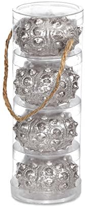 DecoGlow Candle - Sea Urchin Silver 4Pc Set