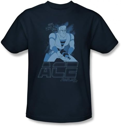 Space Ace Men's Call Me T-Shirt Navy Blue Medium