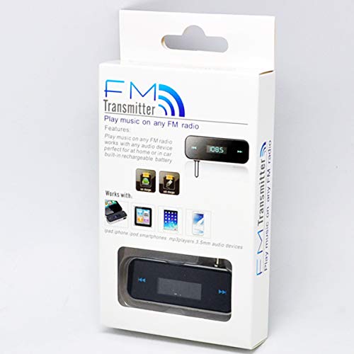 ECRAB FM Transmitter in-car Wireless Audio Adapter for iPad iPhone Samsung Sony Tablet MP3/MP4 Players Android, Mini FM Modulator with Built-in 3.5mm Aux Port - Thumbnail 6