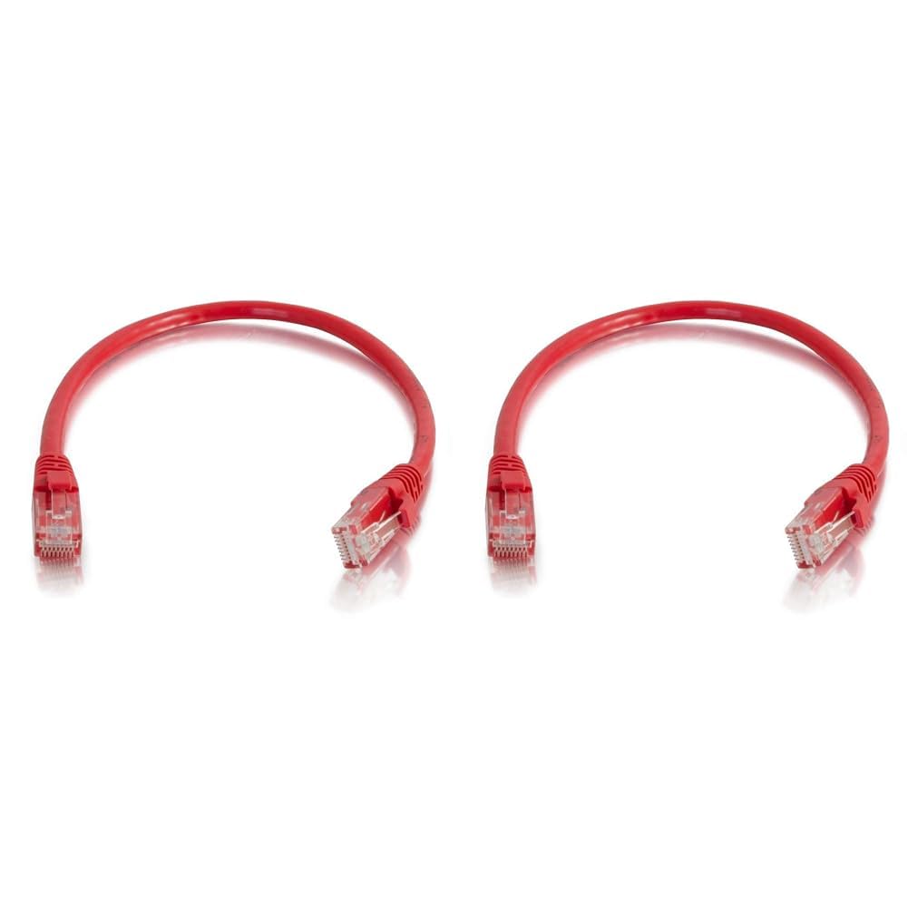 C2G 83489 3m Cat6 Booted Unshielded (UTP) Network Patch Cable - White (Pack of 2)