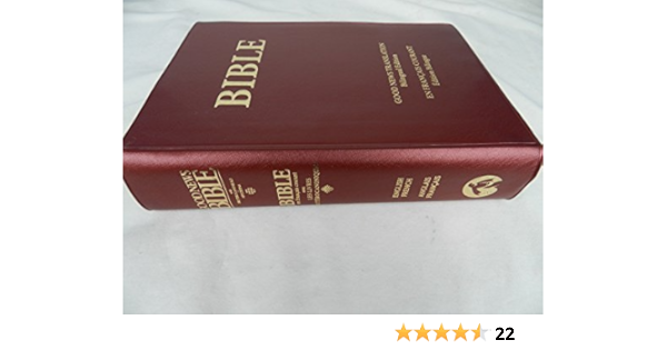 French English Bilingual Catholic Bible With Deuterocanonical Books Avec Les Livres Deuterocanoniques Good News Translation En Francais Courant Edition Bilingue 2015 Print Bible Society Amazon Com Books