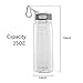 BOTTLED JOY Water Bottle, Reusable Sports Water Bottle with Straw and Handle BPA-Free Leak Proof Drinking Bottle for Travel Outdoor Hiking Camping, 28 oz 800ml (Clear)