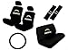 11 Piece NFL Auto Interior Gift Set - San Diego Chargers - A Set of 2 Seat Covers, 1 Rear Bench Cover, 1 Steering Wheel, and A Set of 2 Seat Belt Pads