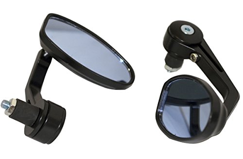 BLACK MOTORCYCLE 7/8" HANDLE BAR END MIRRORS For 2009 Kawasaki Ninja ZX6R ZX600R