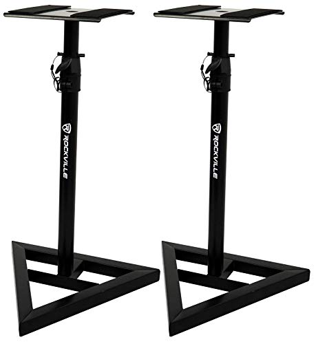 Rockville RVSM1 Pair of Near-Field Studio Monitor Stands w/Adjustable Height