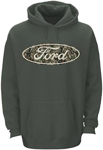 Ford Hoodie Officially Licensed Ford Camo Logo Men's/Unisex Hooded Sweatshirt (Large)