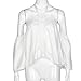 Laimeng, Women Sexy Off Shoulder Long Sleeve Casual Loose T Shirt Tops Blouse (M, White)