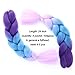 4Pcs Braiding Hair Extensions Jumbo Ombre Braiding Hair Kanekalon Synthetic Twist Braids 24Inch Crochet Braid Hair Extension Light Purple (A56)