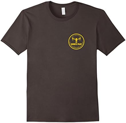 Mens Drone UAV UAS FAA Quadcopter Remote Pilot Part 107 T-Shirt 2XL Asphalt