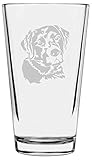 Labrador Retriever Dog Themed Etched All Purpose 16oz Libbey Pint Glass