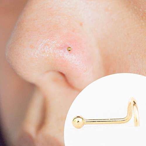 Amazon.com: 22g Tiny 1.5 mm Ball Nose Stud | Nose Screw Piercing Stud