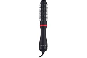 REVLON One-Step Root Booster Round Blow Dryer Brush and Hair Styler - Revive Styles, Boost Roots, and Add Volume to hair with this Hot Air Brush, 1 ½ inch Barrel (Black)